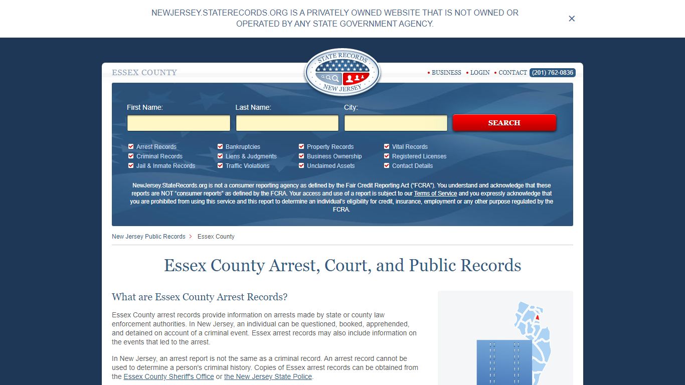 Essex County Arrest, Court, and Public Records